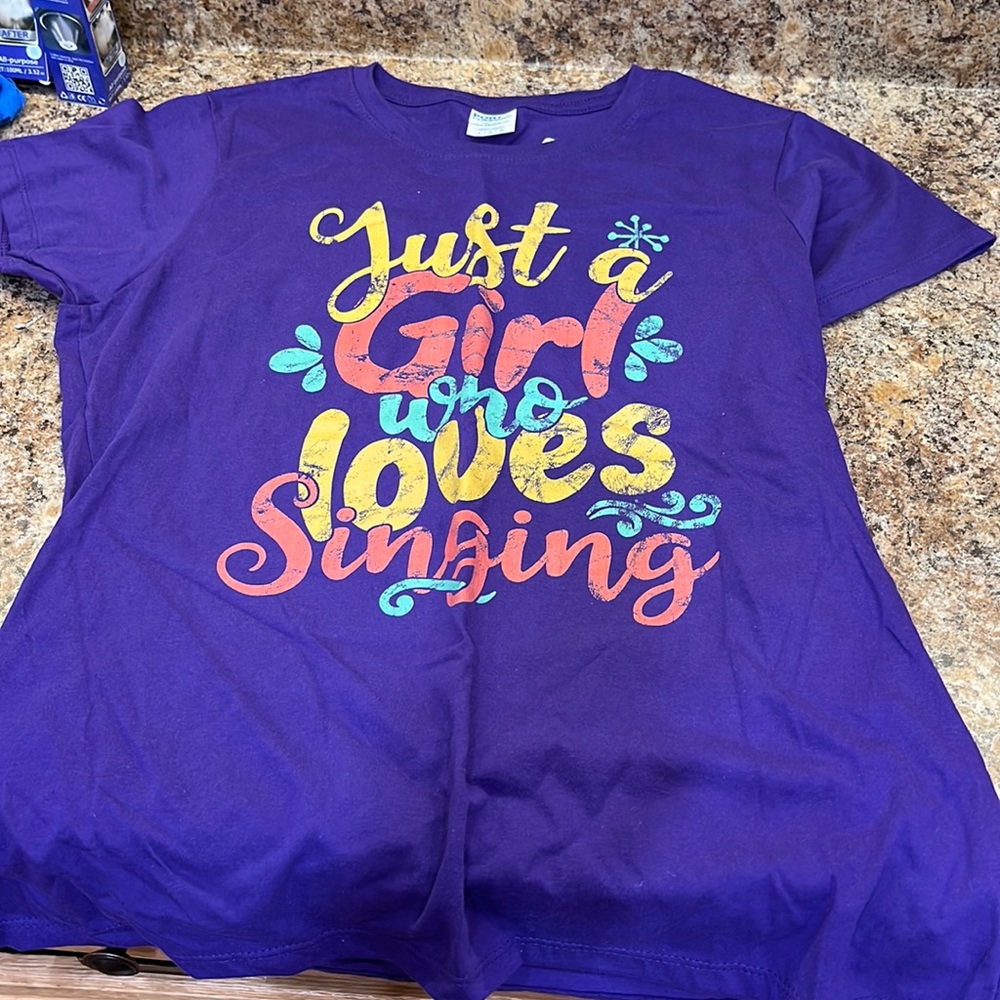 Just a Girl that Loves Singing t shirt